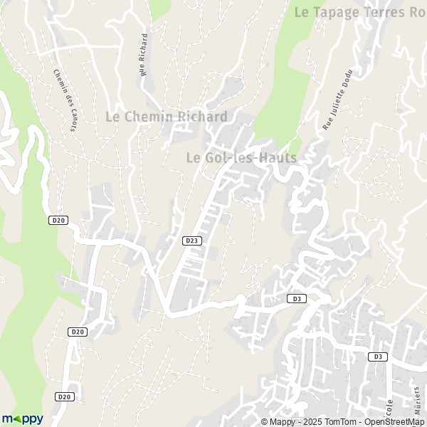 Carte Le Gol-les-Hauts, 97421 Saint-Louis
