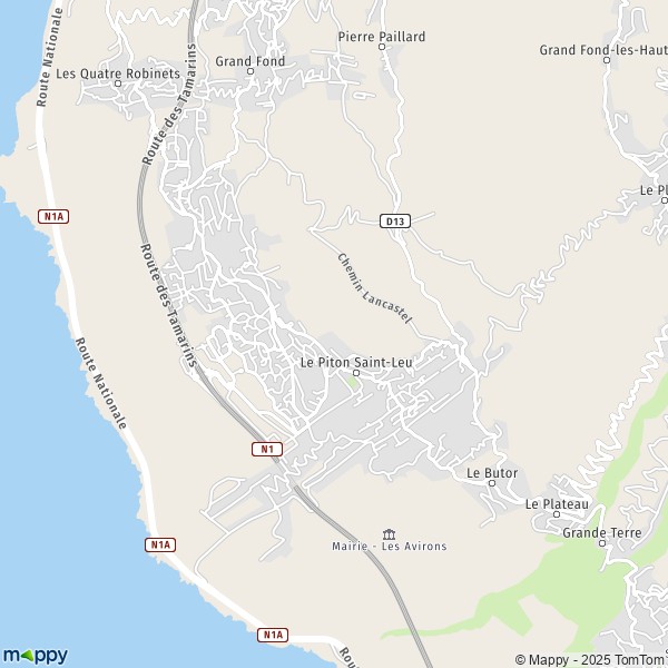 Carte Le Piton Saint-Leu, 97424 Saint-Leu