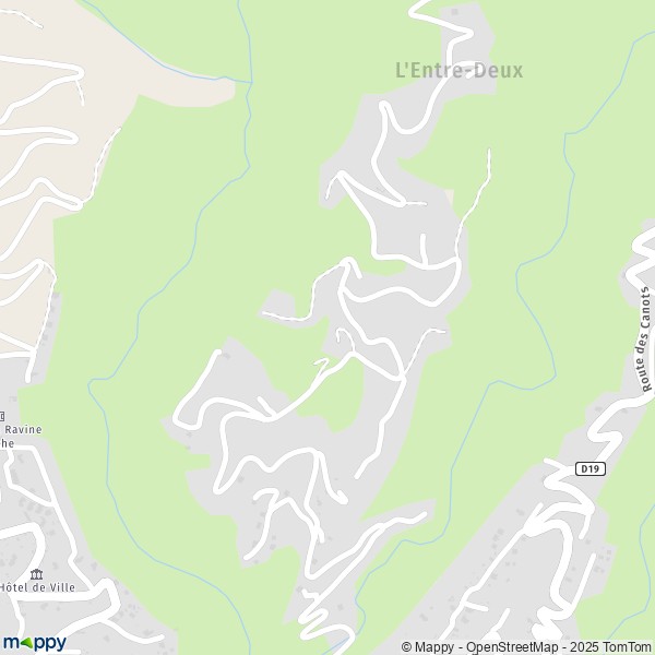 Carte L'Entre-deux, 97427 L'Étang-Salé