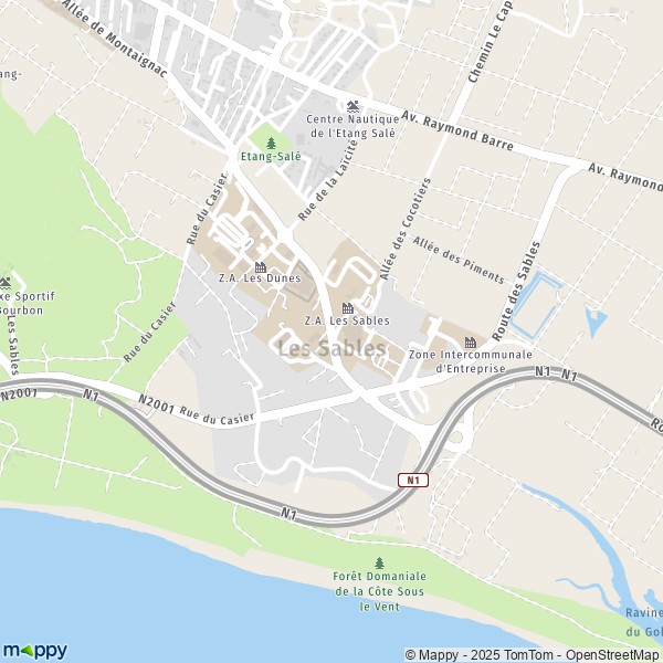 Carte Z.A. Les Sables, 97427 L'Étang-Salé