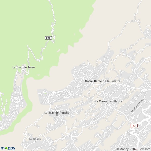 Carte Le Pont d'Yves, 97430 Le Tampon
