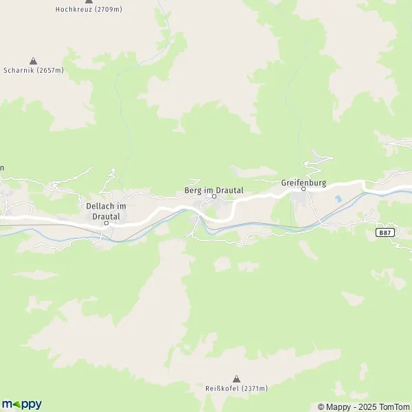 Plan Berg im Drautal carte de Berg im Drautal (9761) et infos pratiques