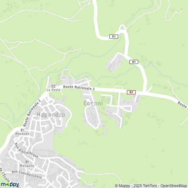 Carte Coconi, 97670 Ouangani