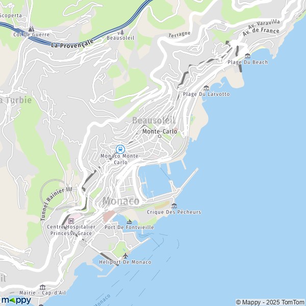 carte de monaco Plan monaco : carte de monaco (98000) et infos pratiques