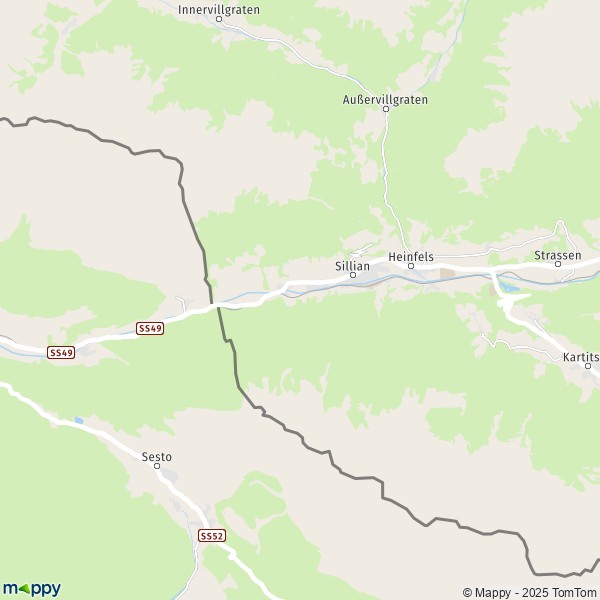 La carte pour la ville de Sillian 9920