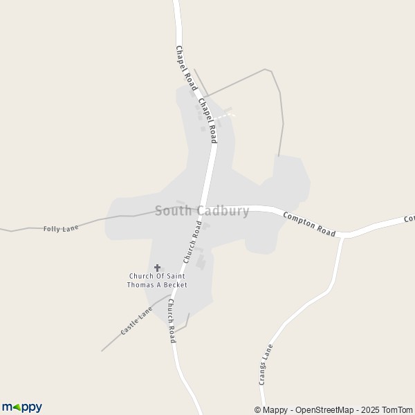 Carte South Cadbury, South Somerset BA22 7
