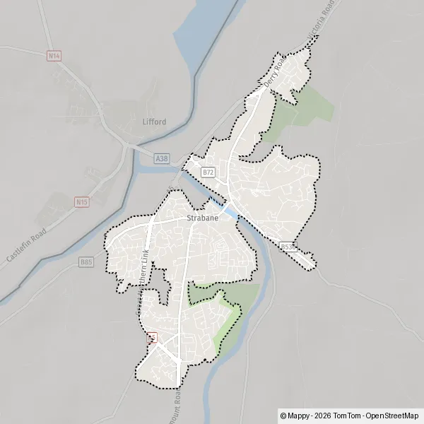 Plan Strabane : carte de Strabane, Derry and Strabane BT82 9 et infos ...