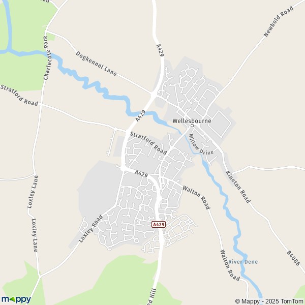 Carte Wellesbourne, Stratford-upon-Avon CV35 9