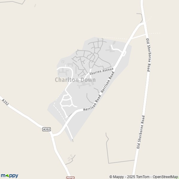 Carte Charlton Down, Dorset DT2 9