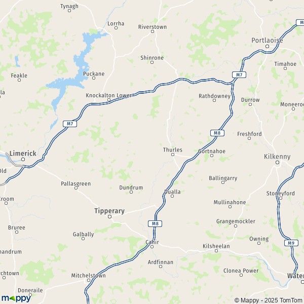 La carte pour la ville de Tipperary E21-V35