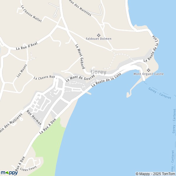 Carte Gorey, Grouville JE3 6