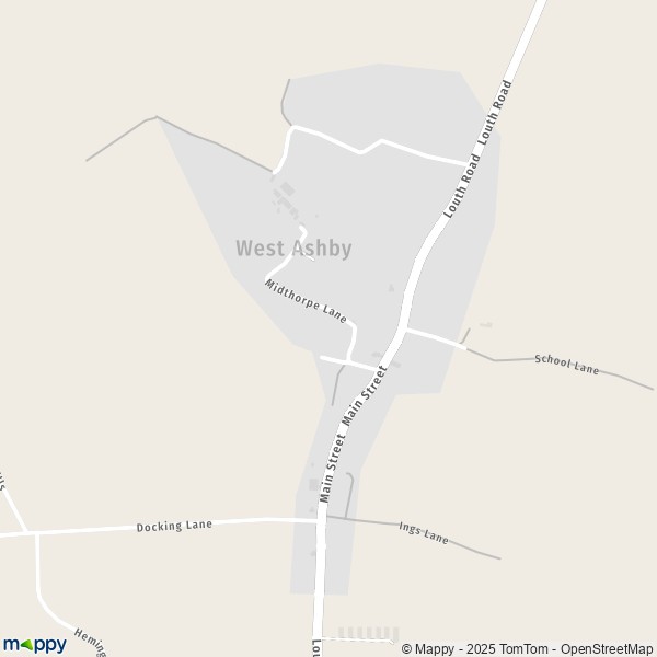 Carte West Ashby, East Lindsey LN9 5