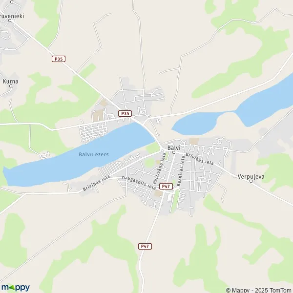La carte pour la ville de Balvi LV-4501