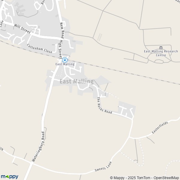 Carte East Malling, Tonbridge and Malling ME19 6