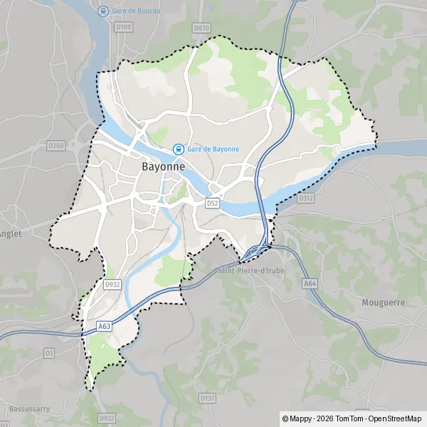 Carte Allées Paulmy, 64100 Bayonne