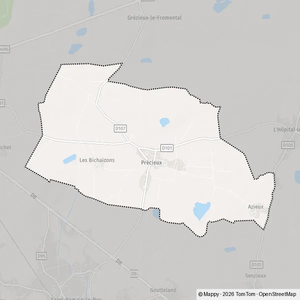 Carte Au Bourg, 42600 Précieux