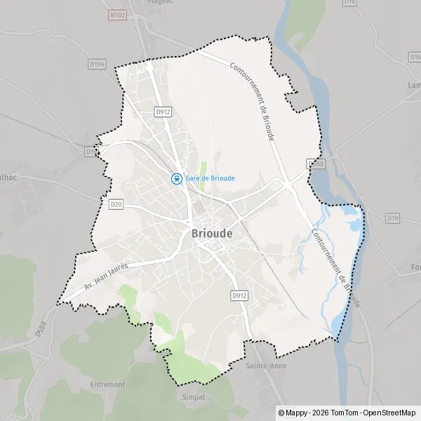 Carte Avenue Cochet de Saint-Vallier, 43100 Brioude
