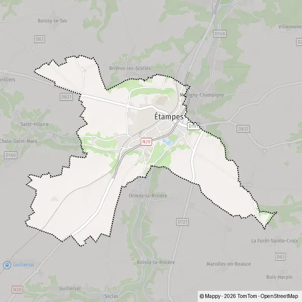 Carte Avenue de Coquerive, 91150 Étampes