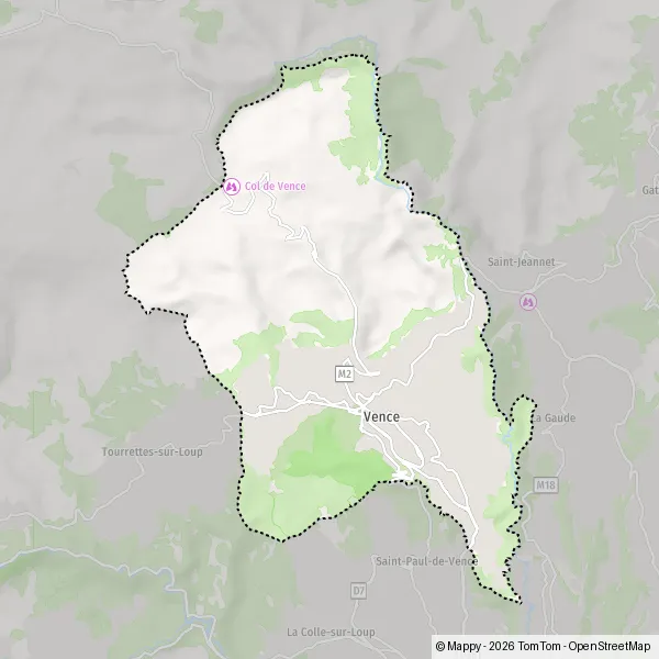 Carte Avenue de Provence, 06140 Vence