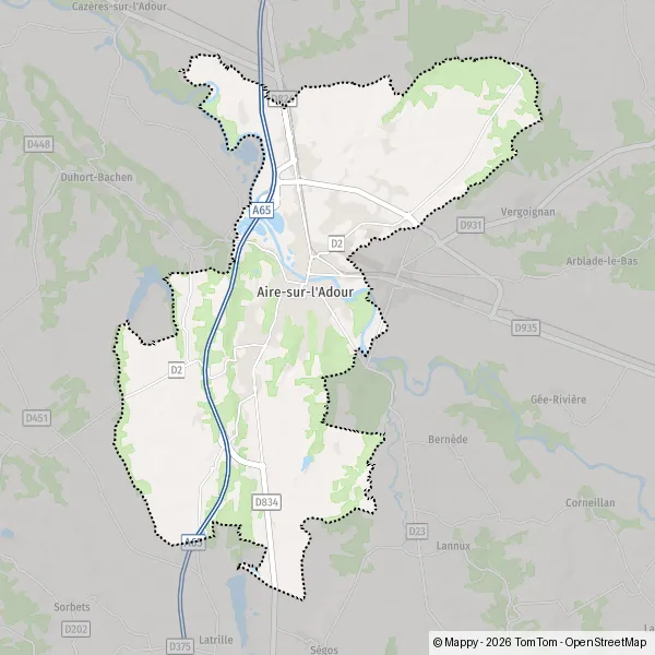 Carte Avenue des Droits de l'Homme et du Citoyen, 40800 Aire-sur-l'Adour