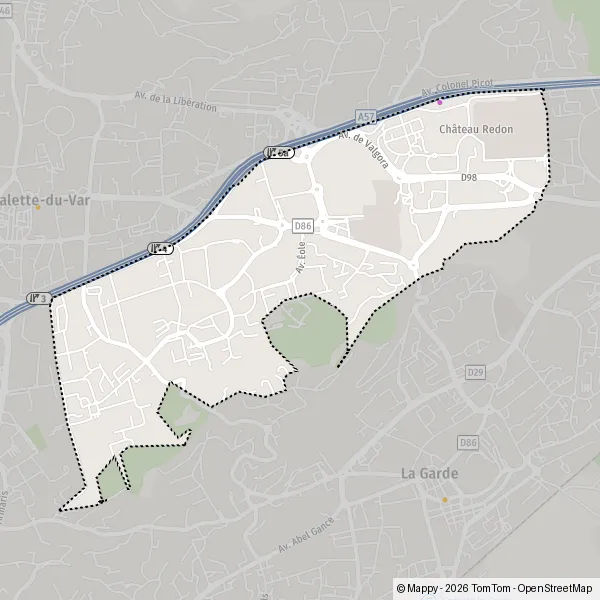Carte Avenue des Frères Lumière, Château Redon, 83160 La Valette-du-Var