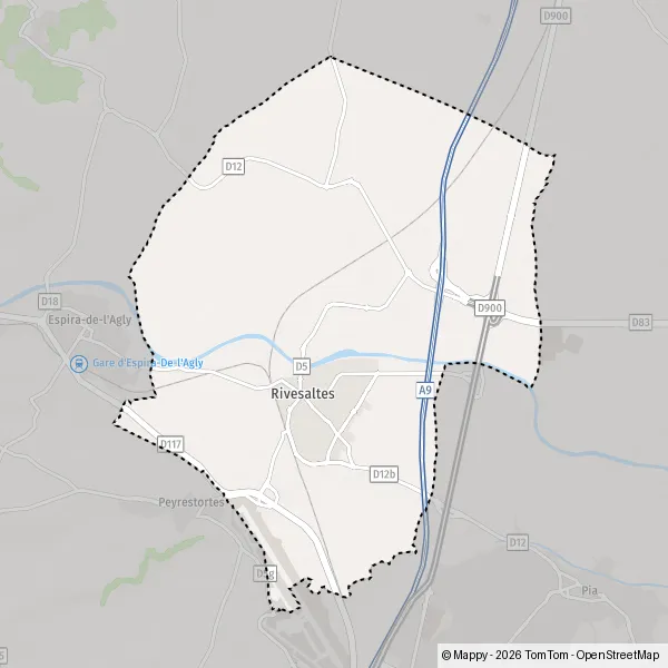 Carte Avenue des Pyrénées, 66600 Rivesaltes