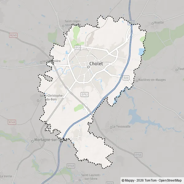 Carte Avenue du Lac, 49300 Cholet
