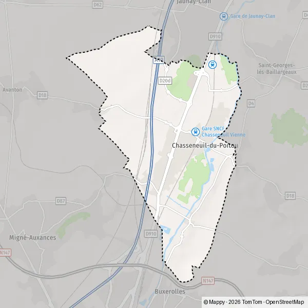 Carte Avenue Jean Monnet, 86360 Chasseneuil-du-Poitou