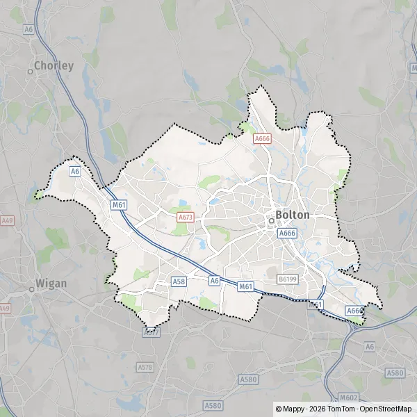 Plan Bolton : carte de Bolton (BL1 1) et infos pratiques
