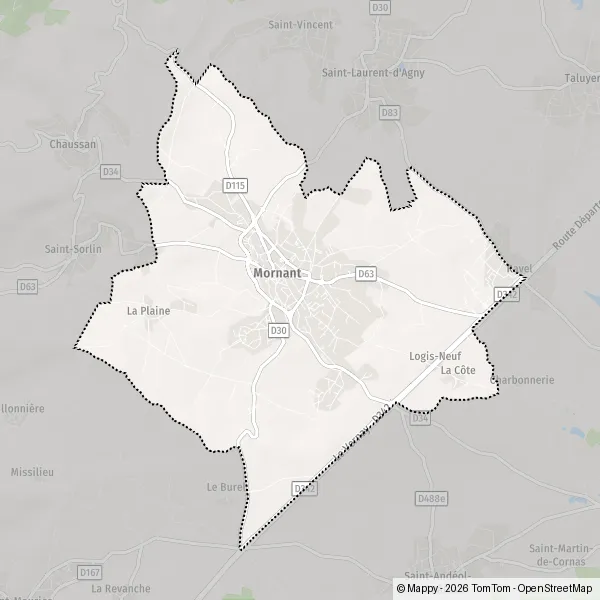 Carte Boulevard du Pilat, 69440 Mornant