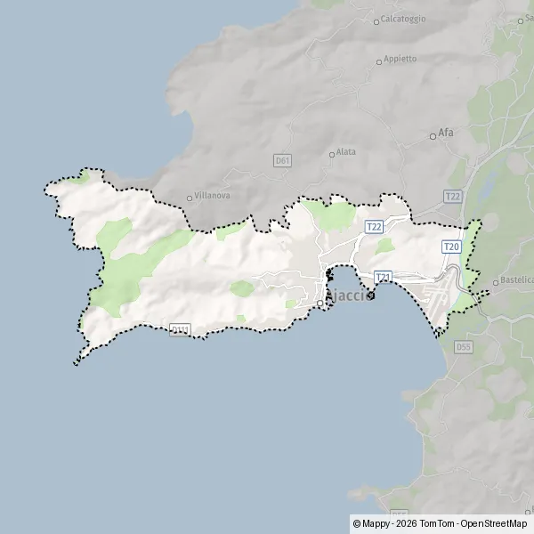 Carte Chemin d'Acqualonga, 20167 Ajaccio