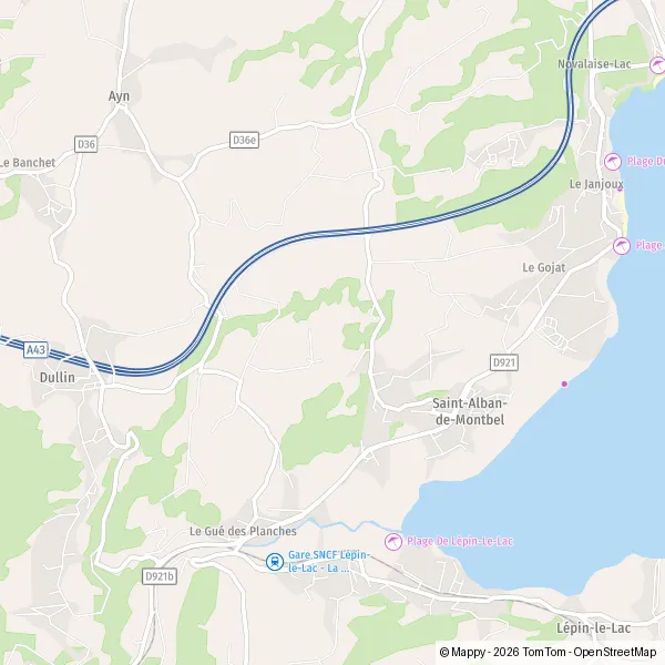 Carte Chemin de la Roue, 73610 Dullin