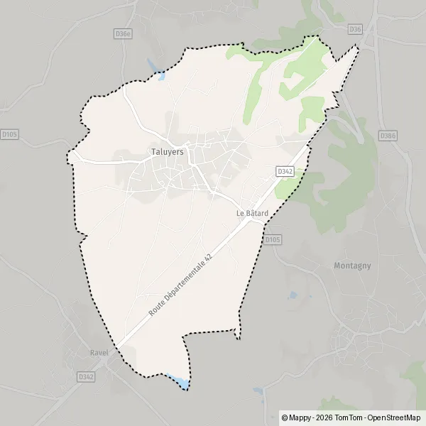 Carte Chemin des Églantiers, 69440 Taluyers