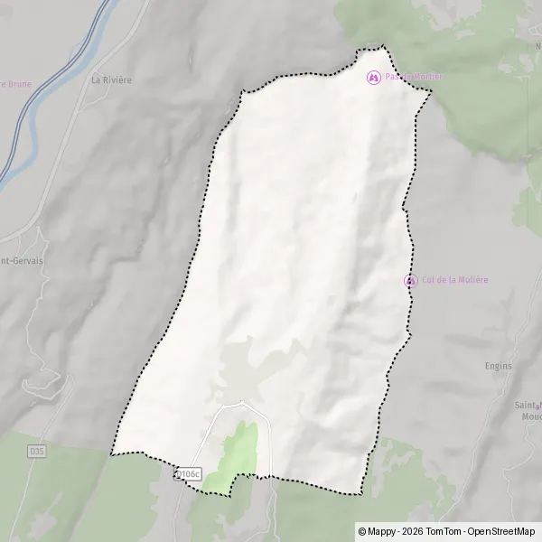 Carte Chemin du Manoir, Autrans, 38880 Autrans-Méaudre en Vercors