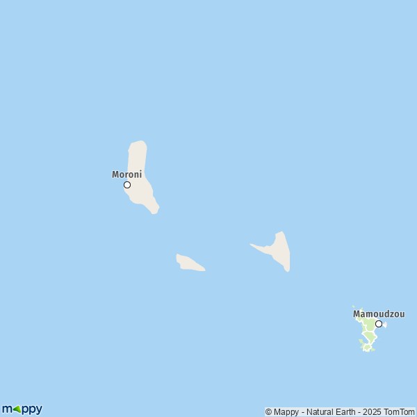 La carte du pays Comores