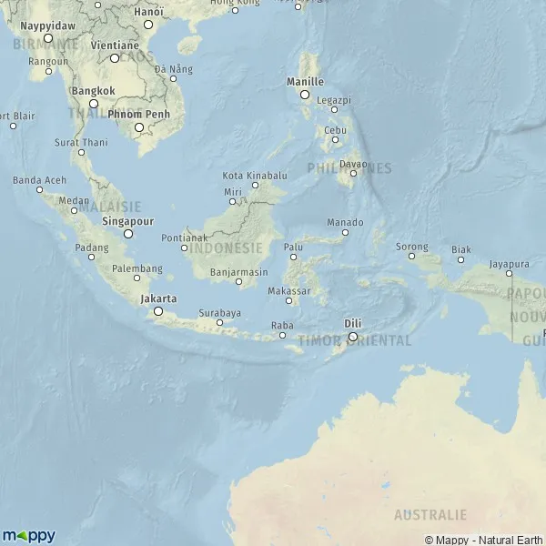 La carte du pays Indonésie
