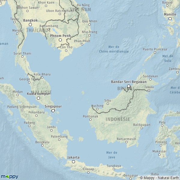 La carte du pays Malaisie