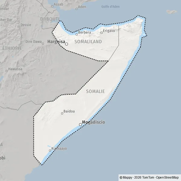 Carte Somalie : plan de Somalie et infos pratiques - Mappy