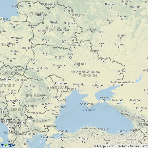 La carte du pays Ukraine