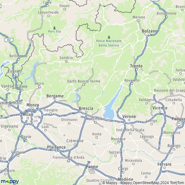 La carte du département Brescia