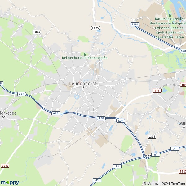 La carte du département Delmenhorst