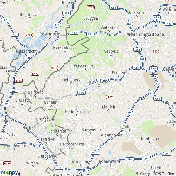 La carte du département Heinsberg