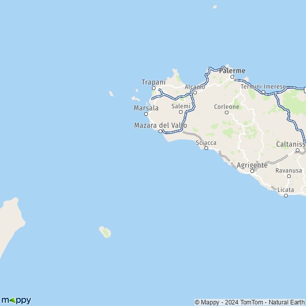 La carte du département Trapani