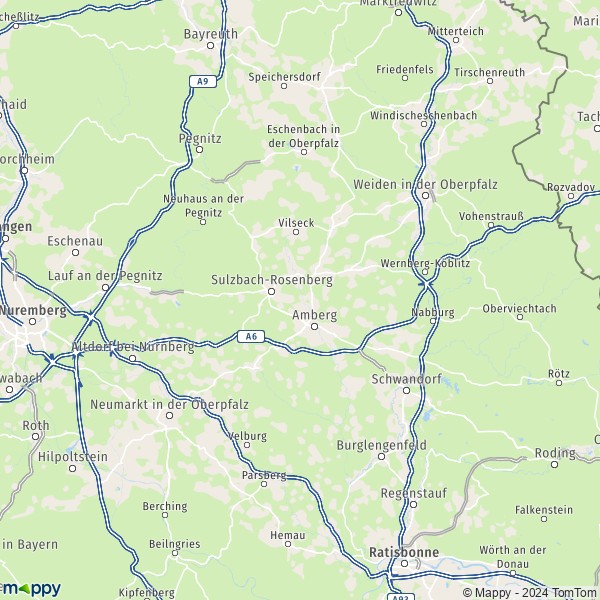 Carte AmbergSulzbach plan de AmbergSulzbach et infos pratiques Mappy