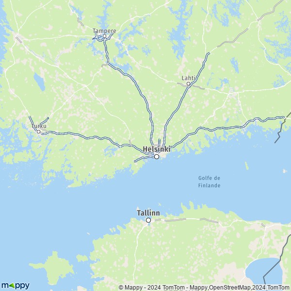 La carte du département Uusimaa