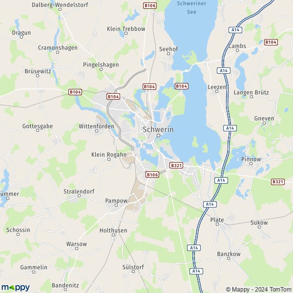 Carte Schwerin plan de Schwerin et infos pratiques Mappy