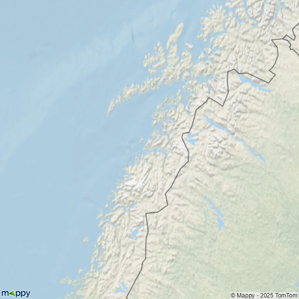 La carte du département Nordland