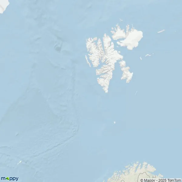 La carte du département Svalbard og Jan Mayen