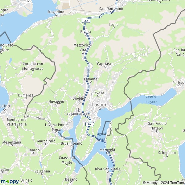 La carte du département Lugano