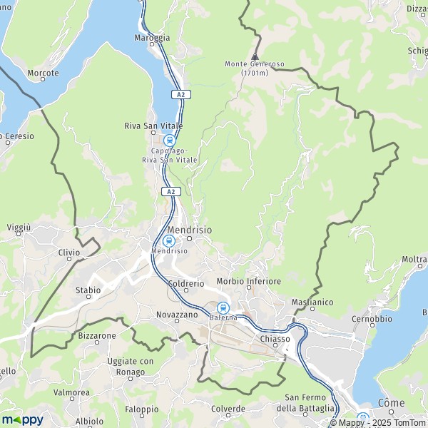 La carte du département Mendrisio